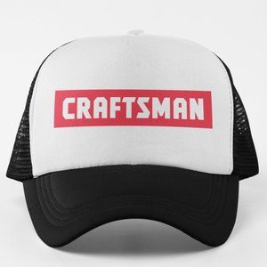 NEW Craftsman Foam Trucker Mesh Snapback Hat 2-TONE BLACK